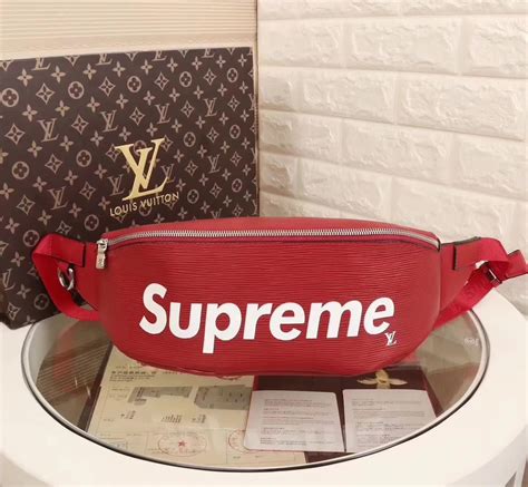 fake supreme louis vuitton fanny pack blue
